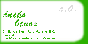 aniko otvos business card